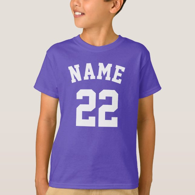 Create Your Own Name Number Sports Jersey Kids  T-Shirt (Front)