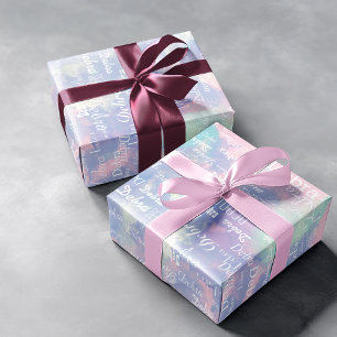 create your own name pattern on watercolor wrapping paper