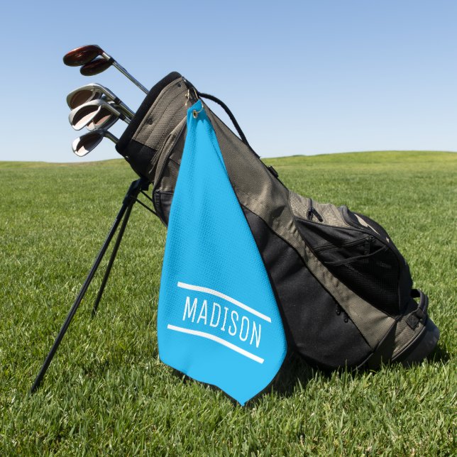 Create Your Own Name Personalised  Golf Towel (Green)