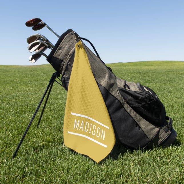 Create Your Own Name Personalised Golf Towel (Green)