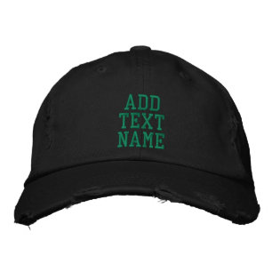 Create Your Own Name Text Embroidered Hat Template