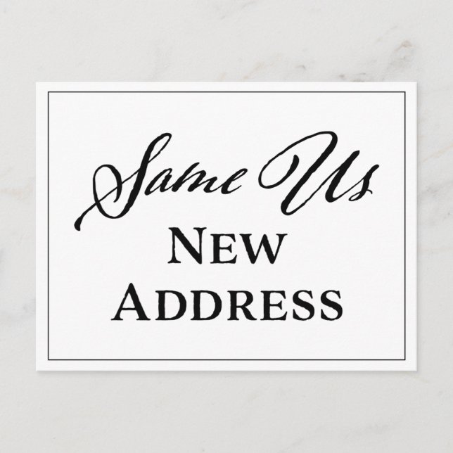 Create Your Own New Address Postcard (Front)