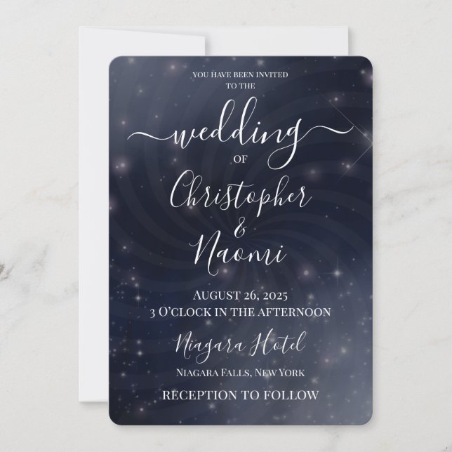 Create Your Own - Night Sky Swirl Invitation (Front)