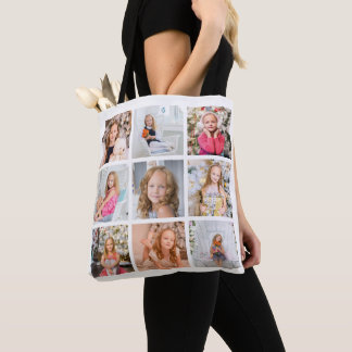 Create Your Own Nine Photo Collage Tote Bag