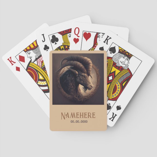 Create Your Own Noble Ram Aries Playing Cards (Back)