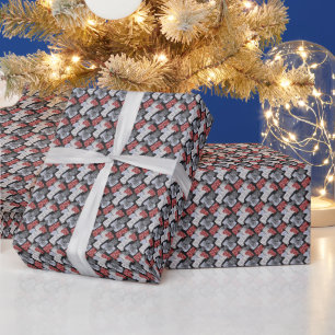 Create Your Own Nordic Christmas Socks Wrapping Paper