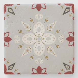 Create Your Own Nordic Style Yule Snowflake Stone Coaster