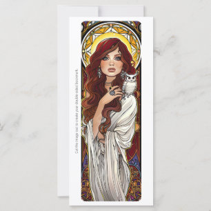Create Your Own Nouveau White Owl Witch Bookmark