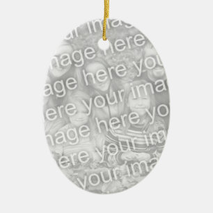 Create Your Own One-Sided Oval Photo Keepsake Ceramic Tree Decoration