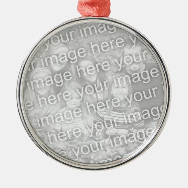 Create Your Own One-Sided Round Photo Keepsake Metal Tree Decoration (Front)