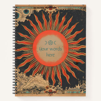 Create Your Own Orange Sun Solar Magic Notebook
