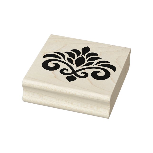 Create Your Own Ornamental Fleur Emblem Logo Rubber Stamp (Stamp)