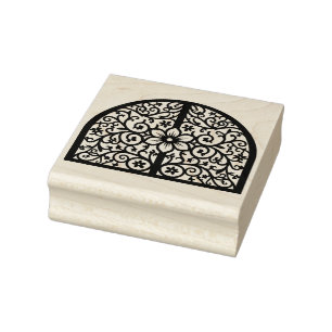 Create Your Own Ornamental Flowers Floral Arch Rubber Stamp