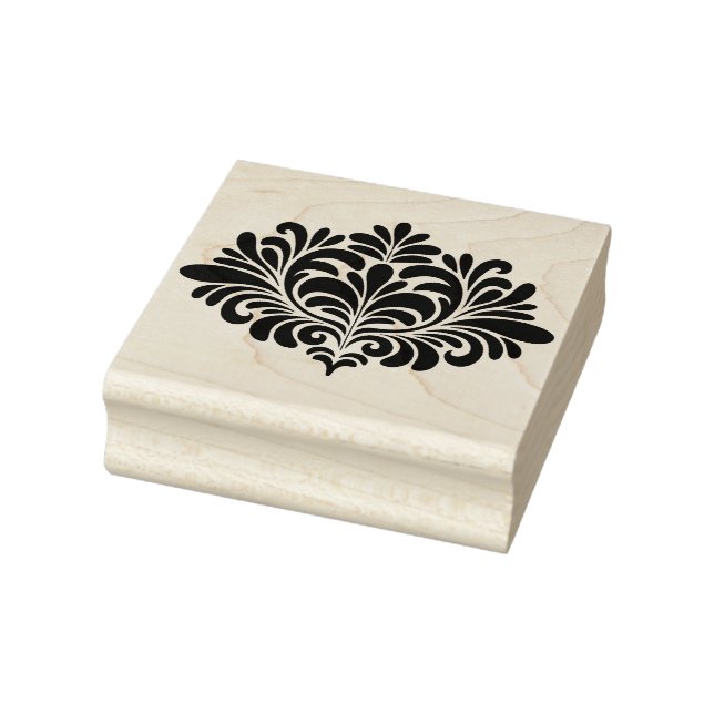 Create Your Own Ornamental Leaves Floral Rubber Stamp (Stamp)