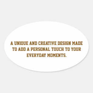 Create Your Own Oval Sticker