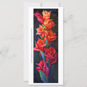 Create Your Own Painted Flame Gladiolus Bookmark