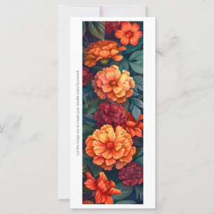 Create Your Own Painted Marigolds Bookmark Card