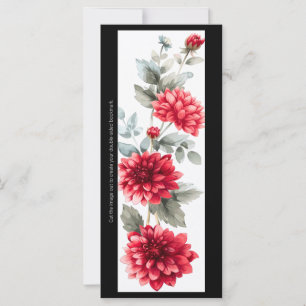 Create Your Own Painted Red Chrysanthemum Bookmark