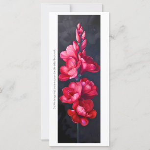 Create Your Own Painted Red Gladiolus Bookmark
