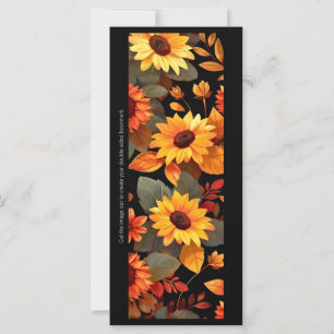 Create Your Own Painted Sunflowers Bookmark Card