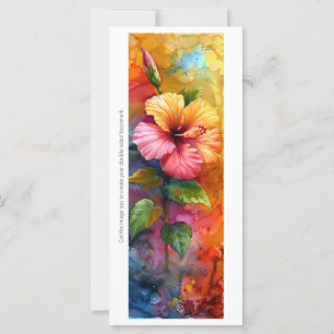 Create Your Own Painted Tropical Hibiscus Bookmark