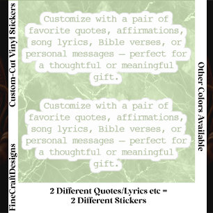 Create Your Own Pair of Custom Quote Verse Grn XS