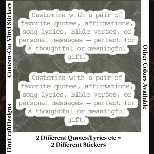 Create Your Own Pair of Custom Quote Verse Grn XS