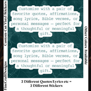 Create Your Own Pair of Custom Quote Verse Teal XS