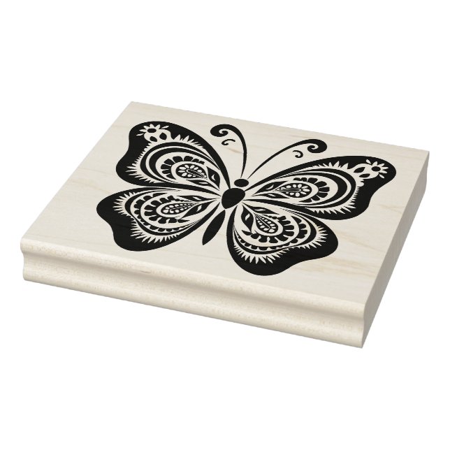 Create Your Own Paisley Butterfly Rubber Stamp (Stamp)