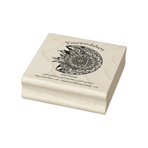 Create Your Own Paisley Sun Moon Mandala Rubber Stamp