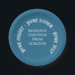 Create Your Own Paper Plate<br><div class="desc">Create your own custom party,  prom,  wedding and event supplies and favours,  personalised gifts for any occasion,  promotional products and more. Visit Retroville Florist on Zazzle to view our entire collection.</div>