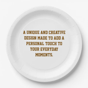 Create Your Own Paper Plates, 9" Round Plate