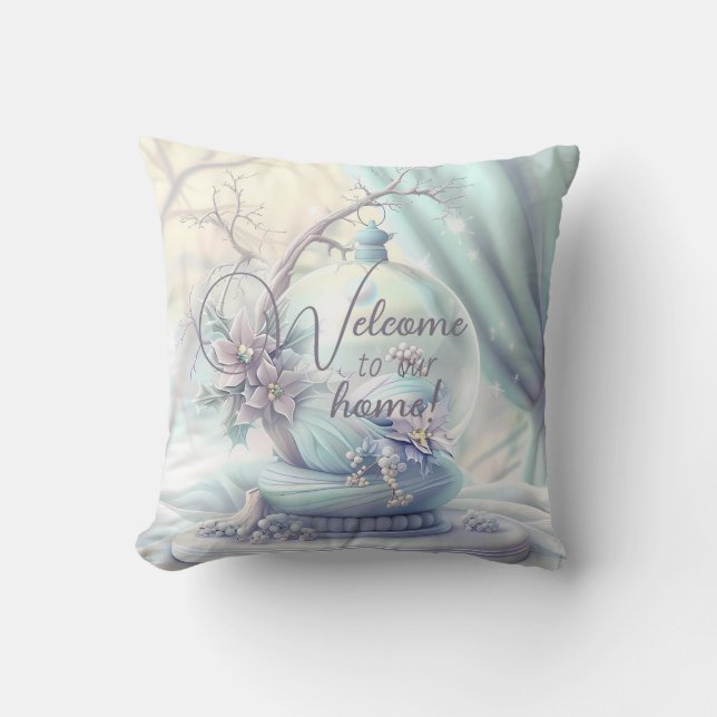 Create Your Own Pastel Christmas Globe Cushion (Front)