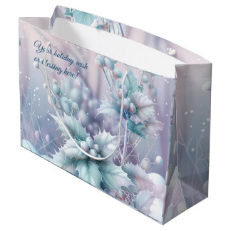 Create Your Own Pastel Christmas Mistletoe Large Gift Bag