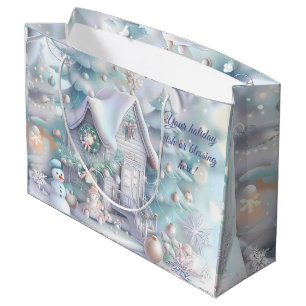 Create Your Own Pastel Christmas Toy Shop Large Gift Bag