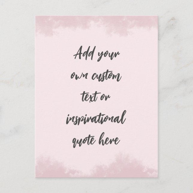 Create Your Own Pastel Motivational Quote Postcard (Front)