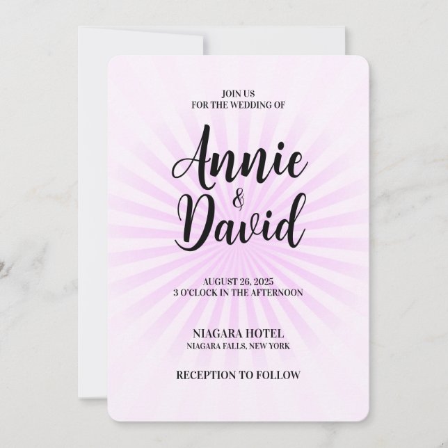 Create Your Own Pastel Retro Starburst Invitation (Front)