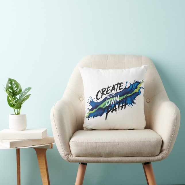 Create Your Own Path Vibrant Inspirational Design Cushion (Chair)