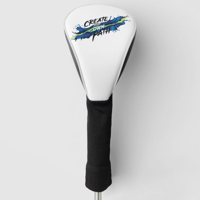 Create Your Own Path Vibrant Inspirational Design Golf Head Cover (Front)