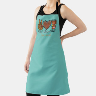 Create Your Own Peace Love Coffee Apron