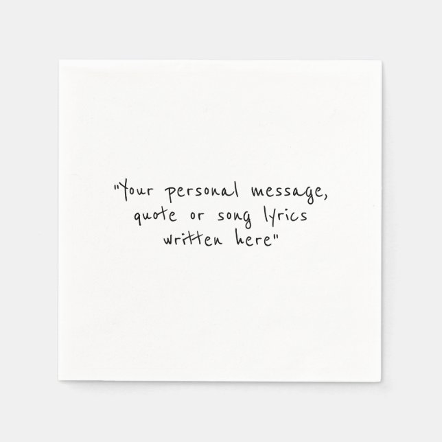 Create your own personal  napkin (Front)
