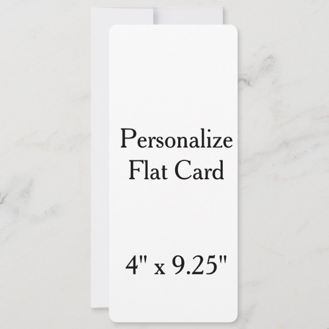 create your own personalise 4" x 9.25"Squared Flat (Front)