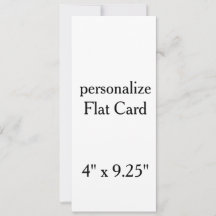 create your own personalise 4" x 9.25"Squared Flat