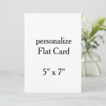 create your own personalise 5" x 7"Squared Flat