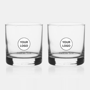 Create Your Own Personalise Add Logo, text Whiskey Glass