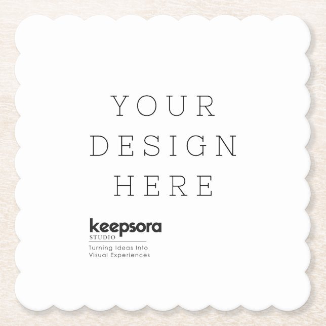 Create Your Own Personalise Paper Coaster (Front)