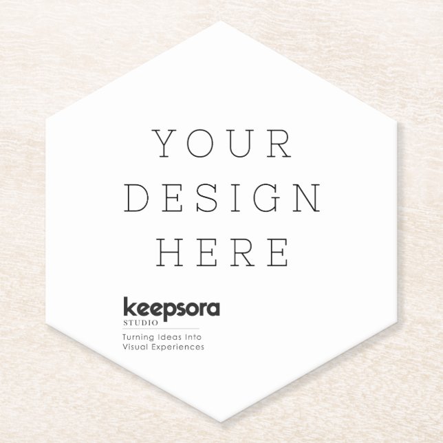 Create Your Own Personalise Paper Coaster (Front)