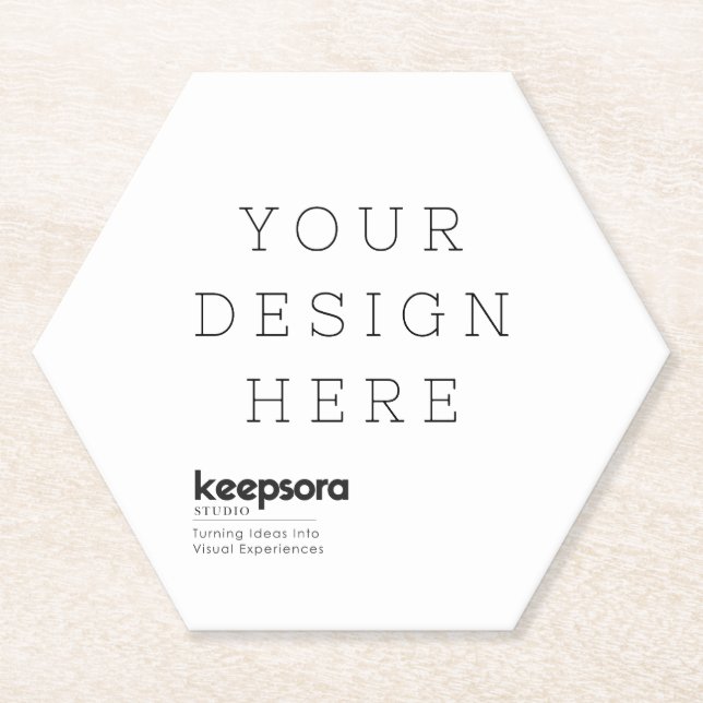 Create Your Own Personalise Paper Coaster (Front)
