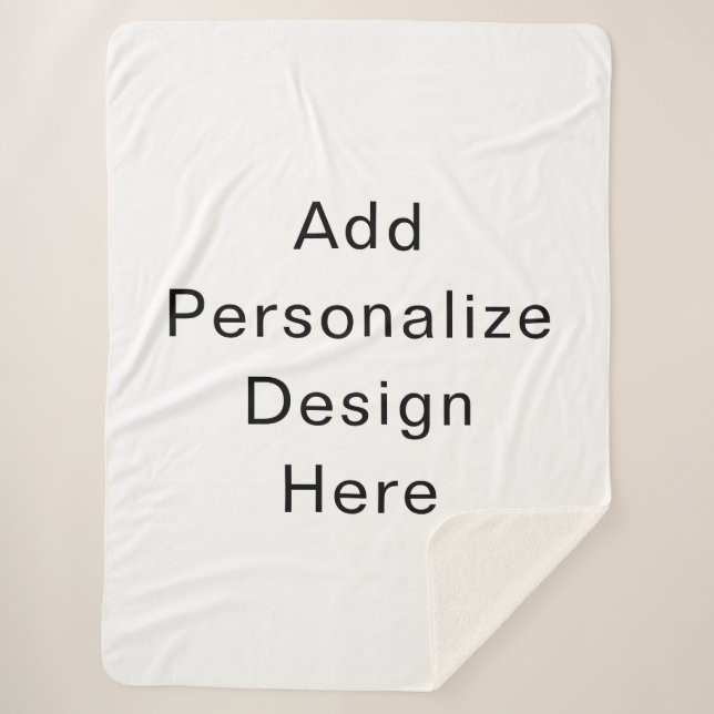 create your own personalise sherpa blanket (Front)