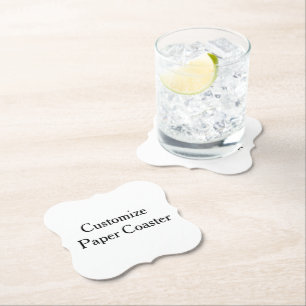 create your own personalise simple Bracket Paper Coaster